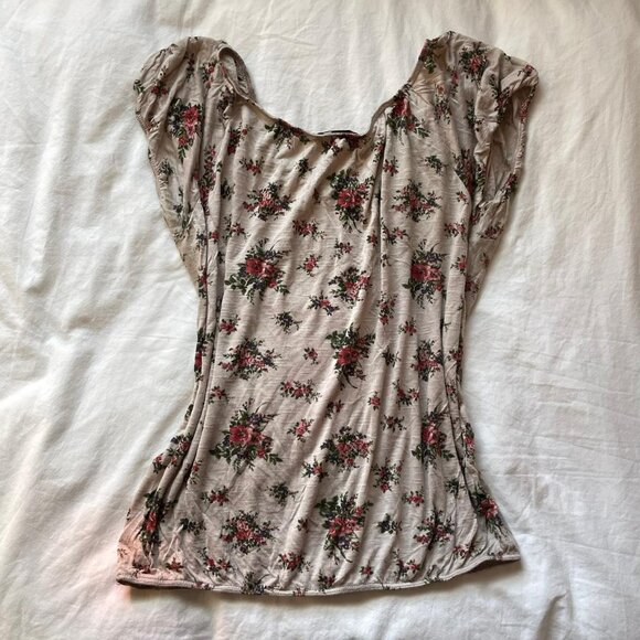 Vintage Floral Peasant Top Size large - Picture 3 of 5